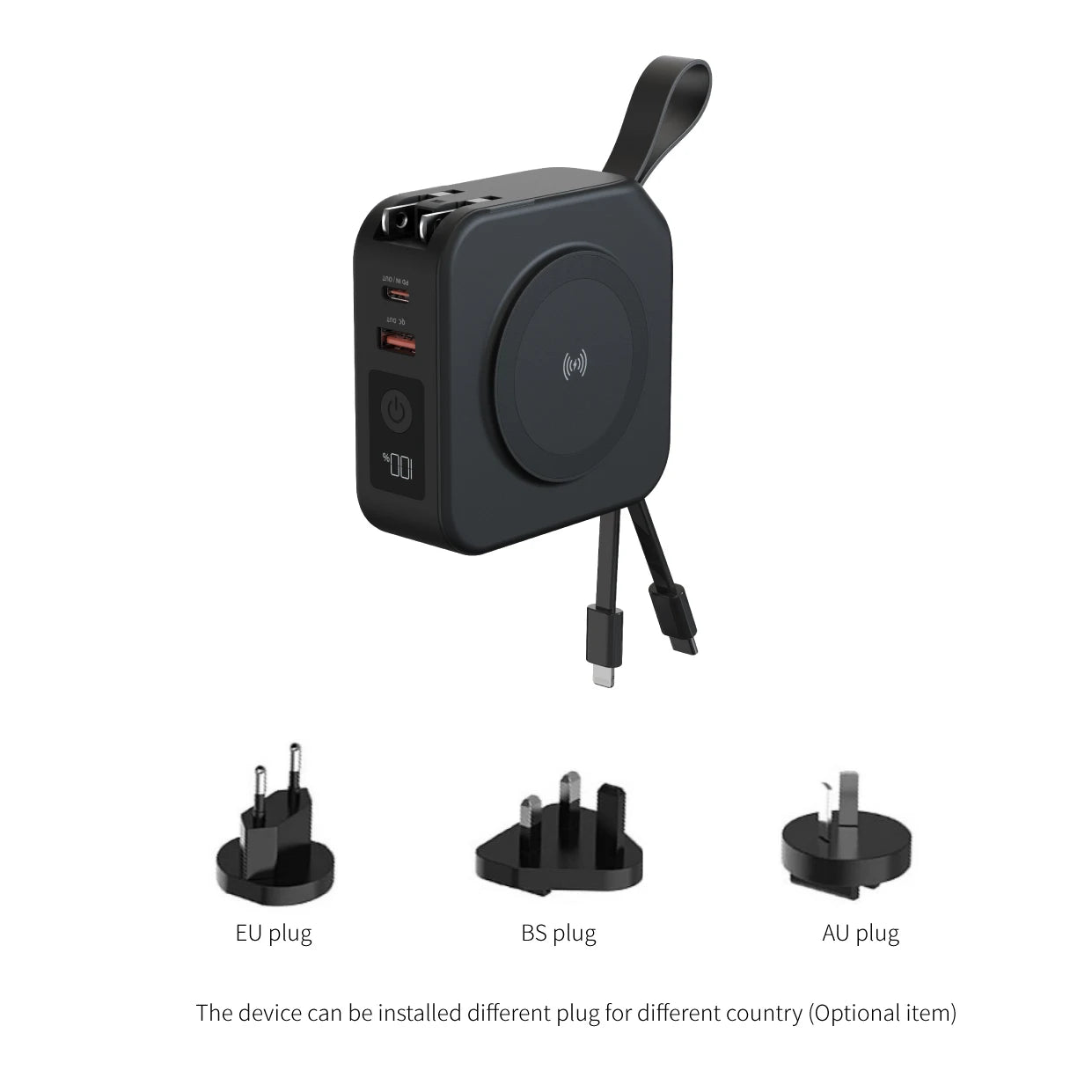 Magnetic Power Bank 10000mAh iPhone Samsung fast charge HUAWEI Xiaomi Watch charger batterie externe magsafe romoss